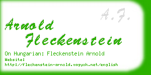 arnold fleckenstein business card